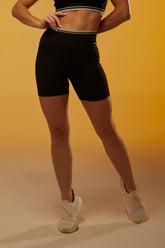 Short Seamless Rib Contour Line - Preto