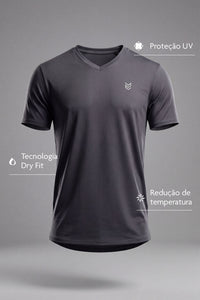 Camiseta Athleisure Dry Fit Gola V - Chumbo
