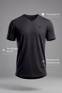Camiseta Athleisure Dry Fit Gola V - Preto