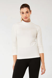 Camiseta Feminina Cotton Manga Longa - Branco
