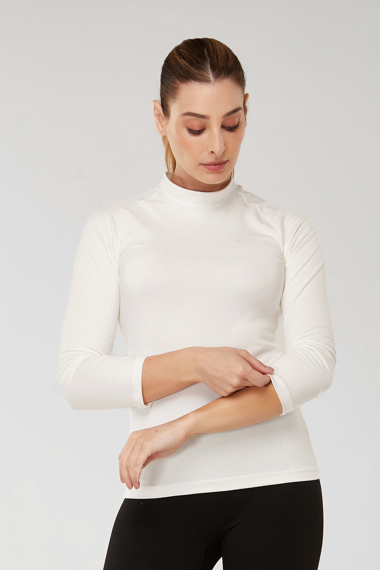 Camiseta Feminina Cotton Manga Longa - Branco