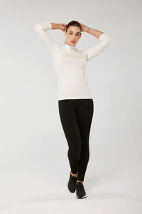 Camiseta Feminina Cotton Manga Longa - Branco