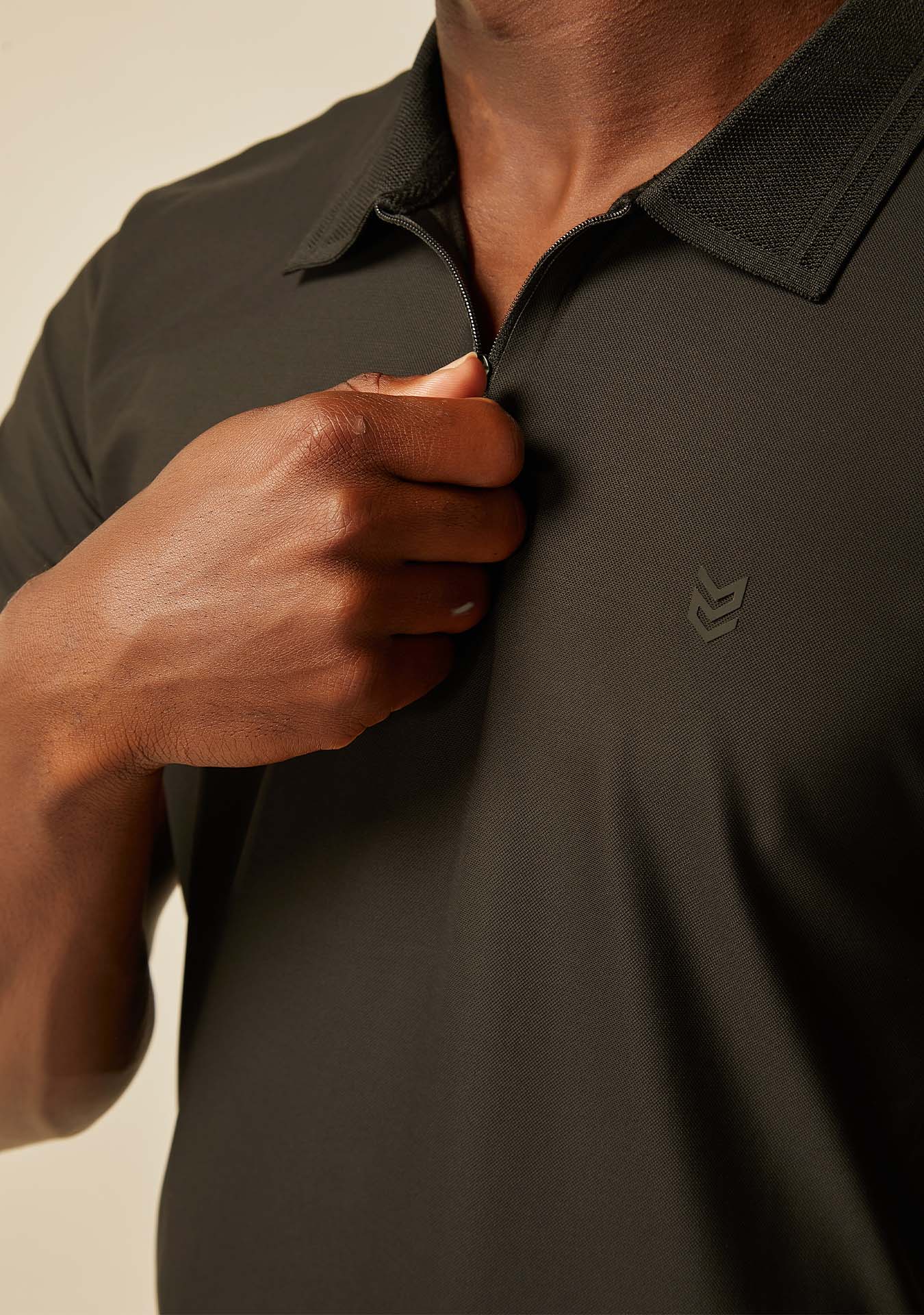 Polo Tech Active Zíper - Preto