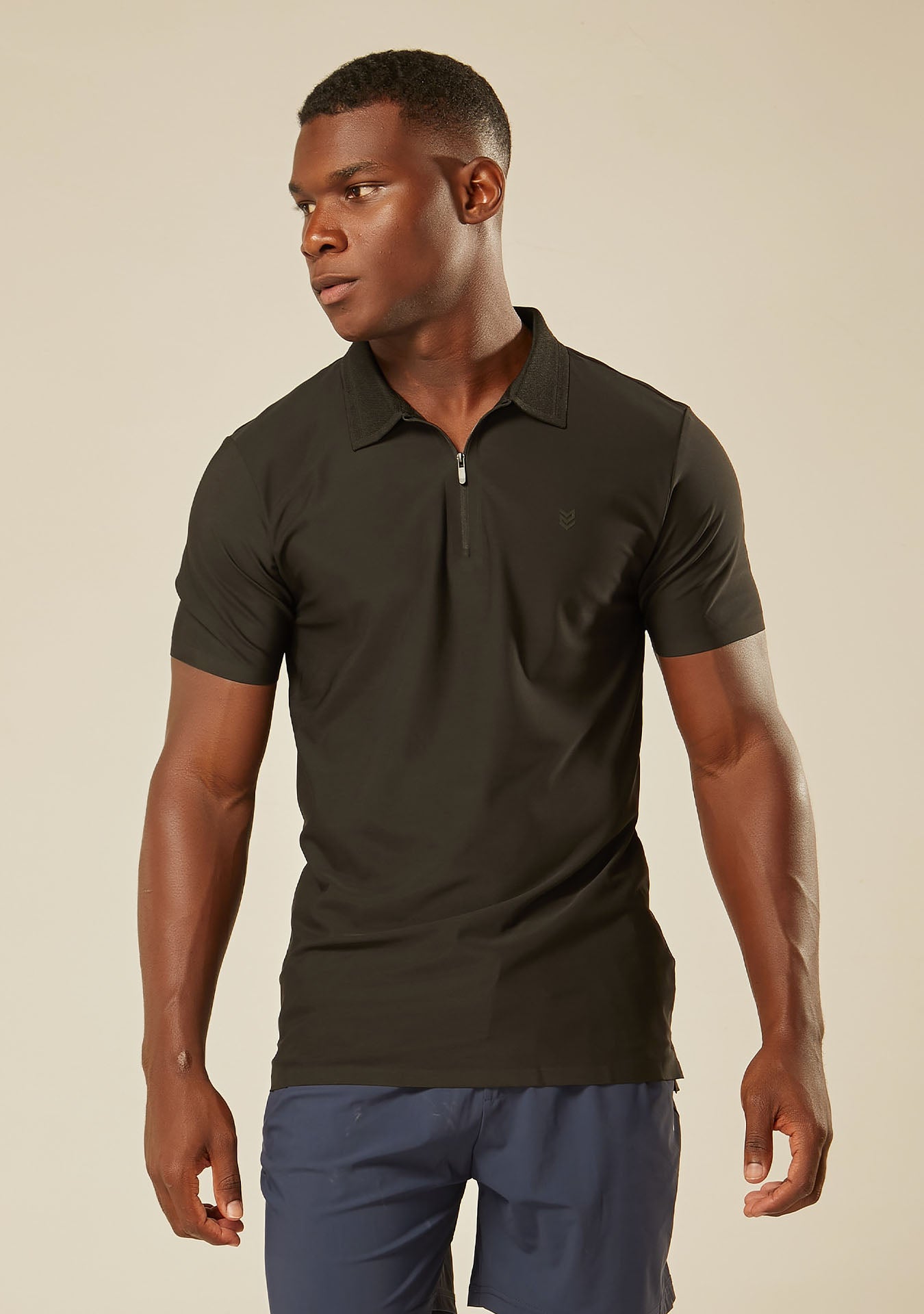 Polo Tech Active Zíper - Preto