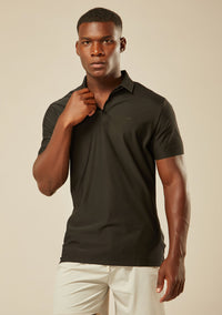 Polo Tech Essential Botão - Preto