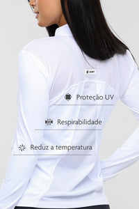 Jaqueta Corta Vento Feminina Super Dry - Branco