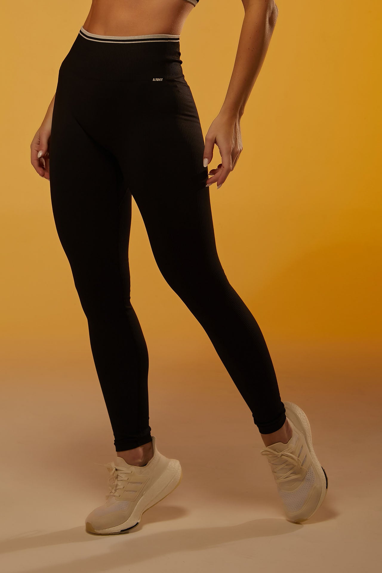 Legging Seamless Rib Contour Line - Preto