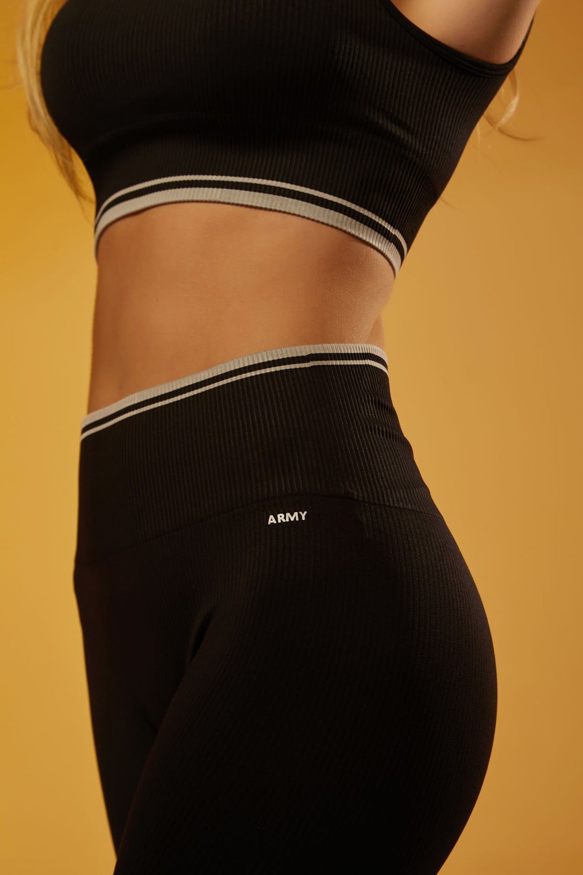 Legging Seamless Rib Contour Line - Preto
