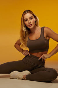 Legging Seamless Rib Essential - Canela