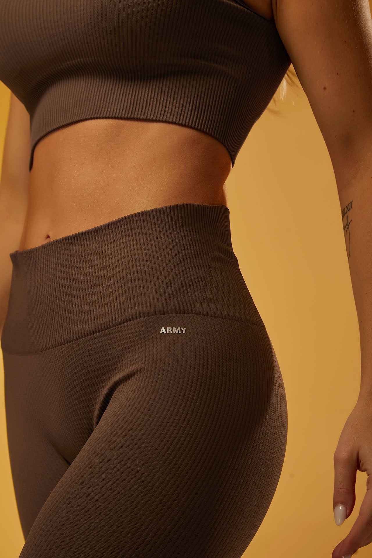 Legging Seamless Rib Essential - Canela