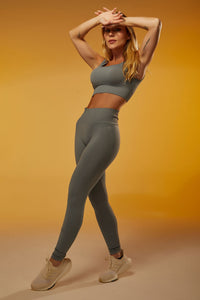 Legging Seamless Rib Essential - Light Blue