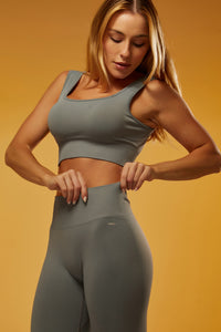 Legging Seamless Rib Essential - Light Blue