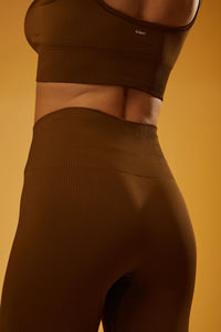 Legging Seamless Rib Essential - Marrom