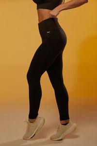 Legging Seamless Rib Essential - Preto