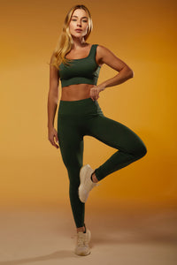 Legging Seamless Rib Essential - Verde