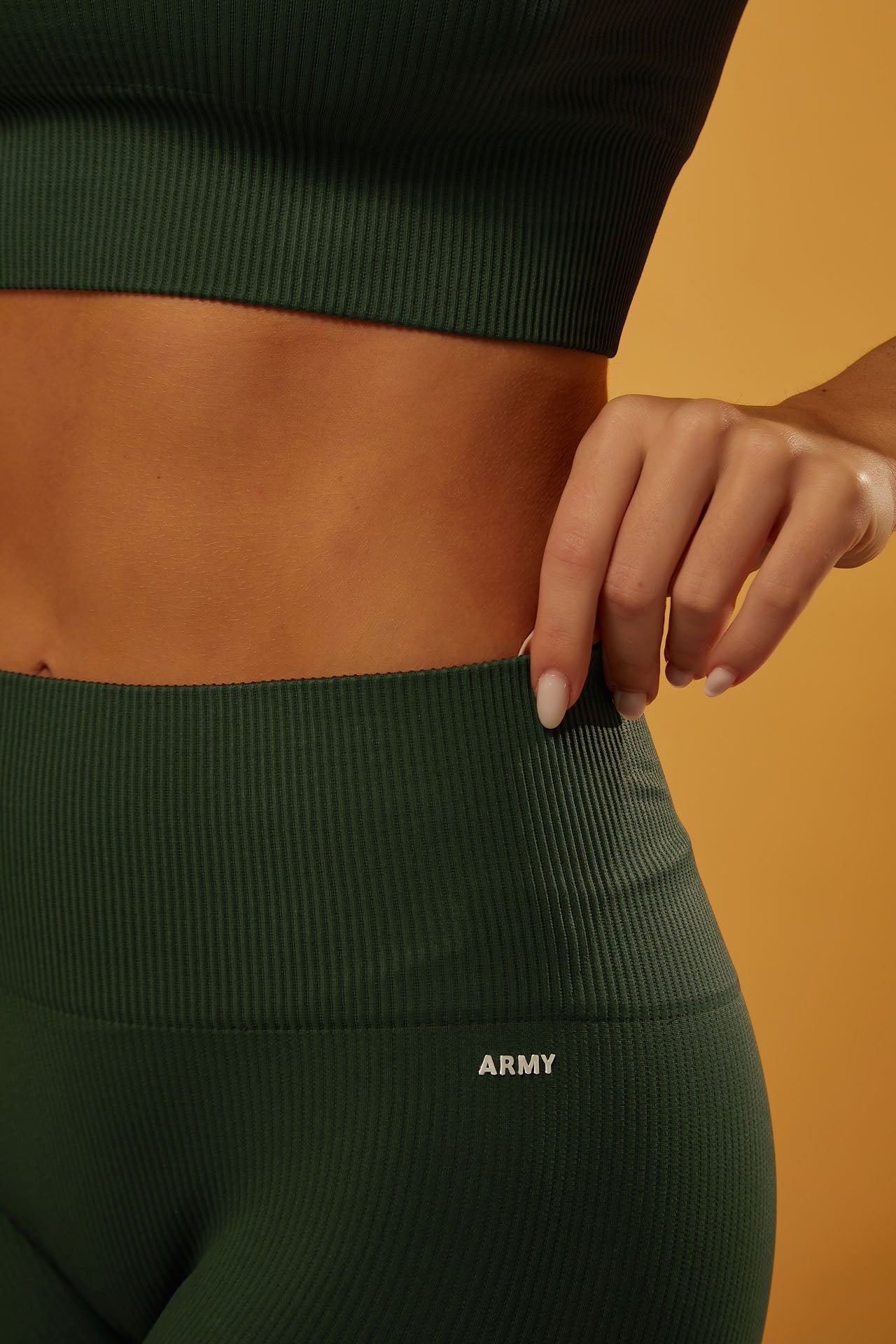 Legging Seamless Rib Essential - Verde