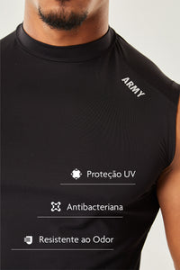 Regata Dry Army Neck - Preto
