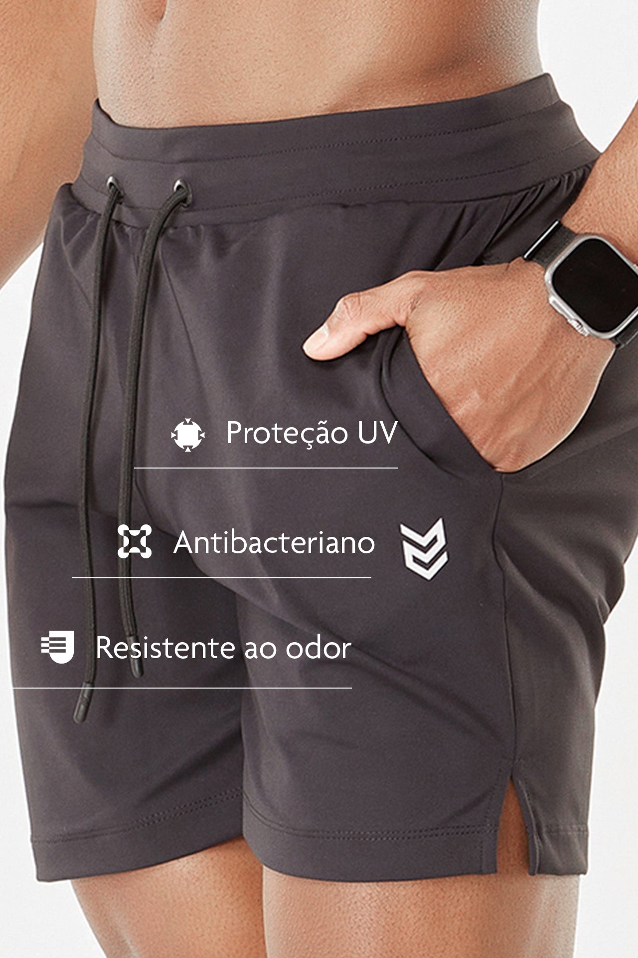 Shorts Jogging Reflective - Preto