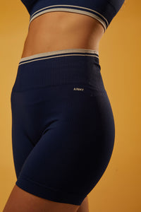 Short Seamless Rib Contour Line - Marinho