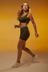Short Seamless Rib Contour Line - Militar