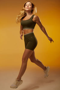 Short Seamless Rib Contour Line - Militar