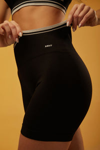 Short Seamless Rib Contour Line - Preto