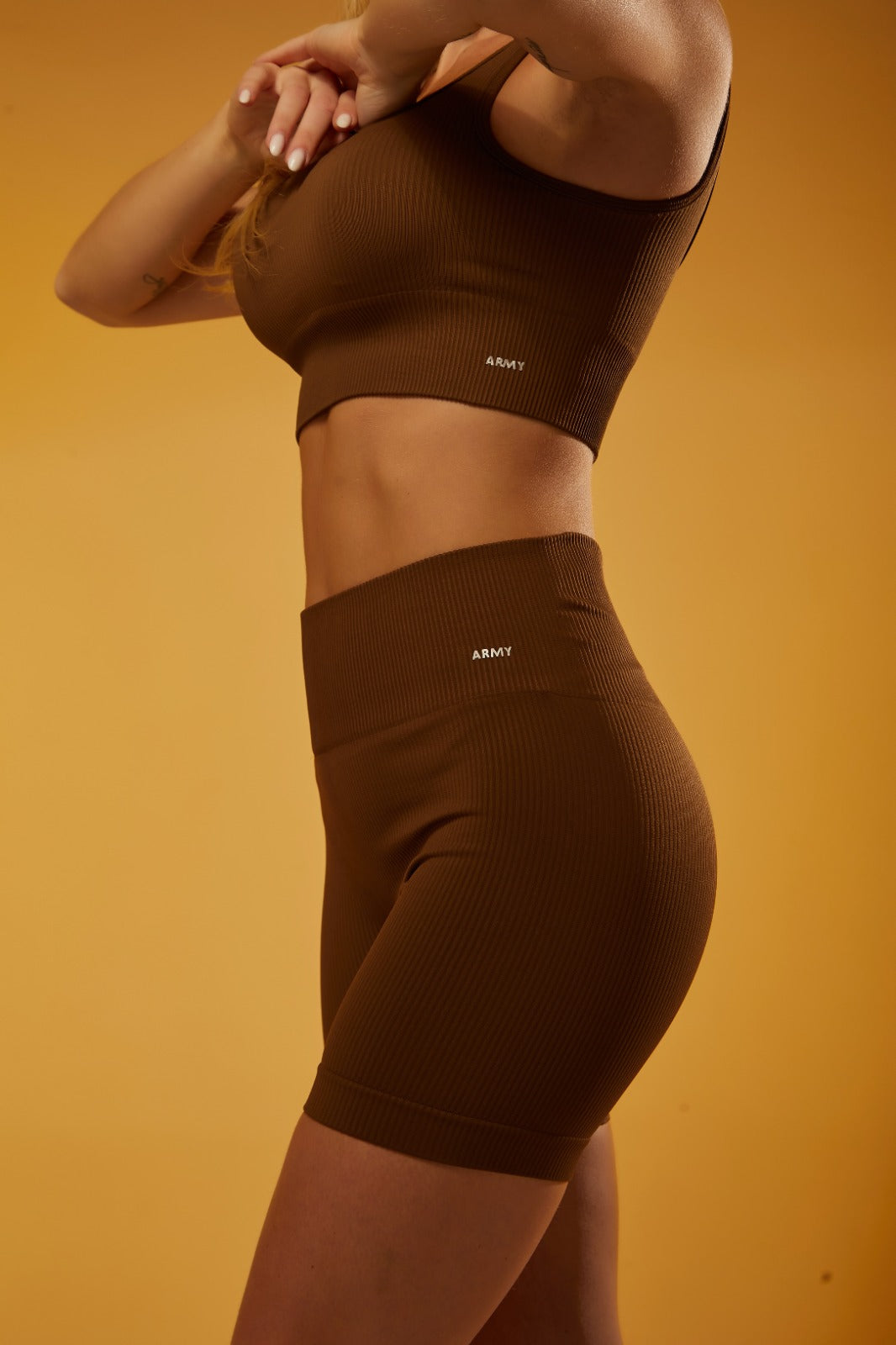 Kit Army Seamless Rib Essential Marrom