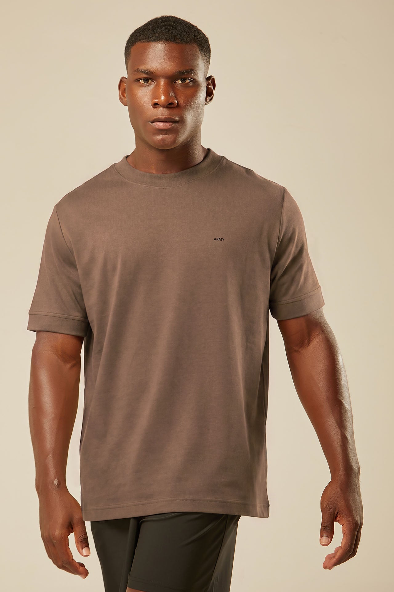 Camiseta Oversized Army Essential - Marrom